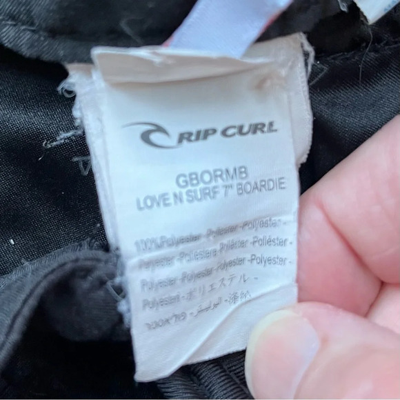 ✨Rip Curl Women's Black Love N Surf 7” Boardie Shorts - Juniors Size 7 - GUC* - Picture 3 of 10